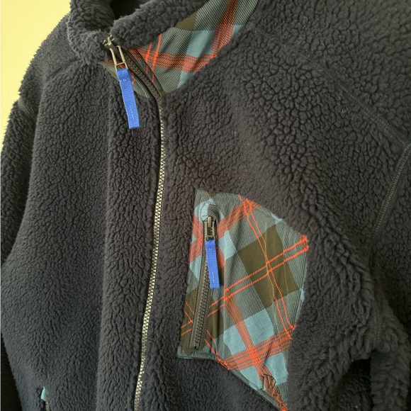 JW Anderson Uniqlo Full Zip Blue Sherpa Fleece Jacket - Picture 2 of 9